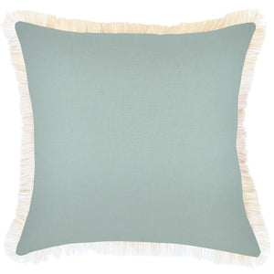 Cushion Cover-Coastal Fringe Natural-Seafoam-60cm x 60cm