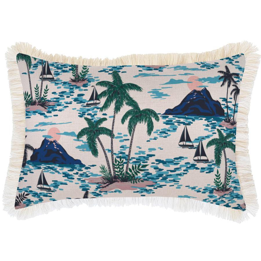 Cushion Cover-Coastal Fringe Natural-Vacation-35cm x 50cm