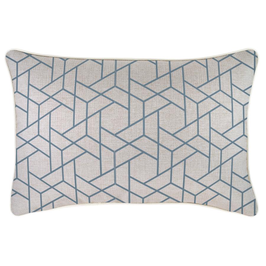 Cushion Cover-With Piping-Milan Blue-35cm x 50cm