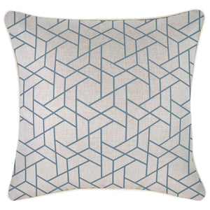 Cushion Cover-With Piping-Milan Blue-45cm x 45cm