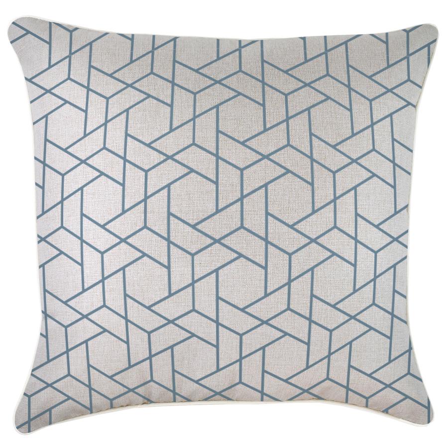 Cushion Cover-With Piping-Milan Blue-60cm x 60cm