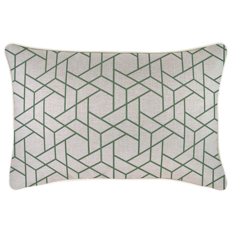 Cushion Cover-With Piping-Milan Green-35cm x 50cm