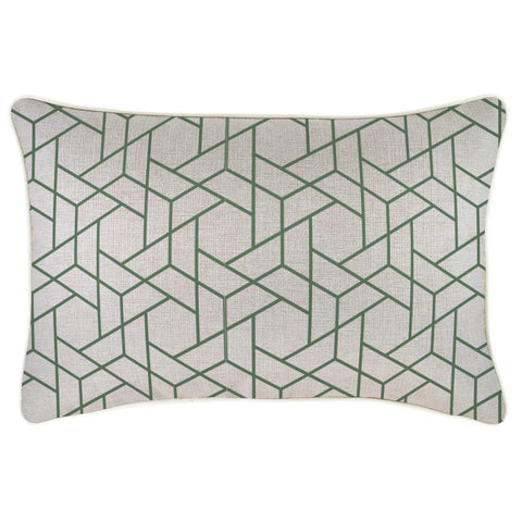 Cushion Cover-Coastal Fringe-Wild Green-60cm x 60cm