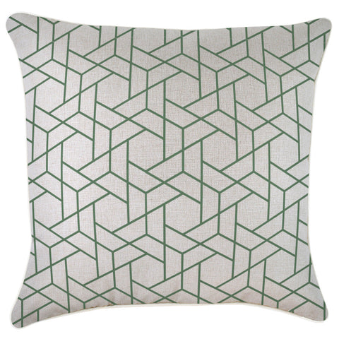 Cushion Cover-Coastal Fringe Black-Palm Trees Black-60cm x 60cm