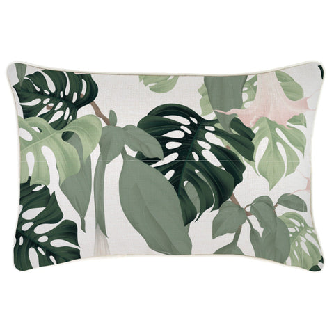 Cushion Cover-With Piping-Palm Trees White-60cm x 60cm