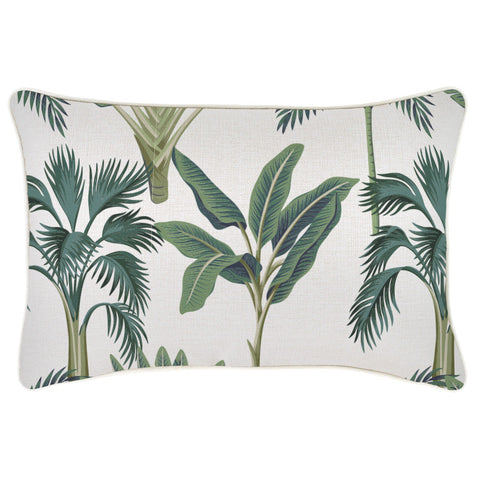 Cushion Cover-Coastal Fringe Black-Palm Trees Black-60cm x 60cm