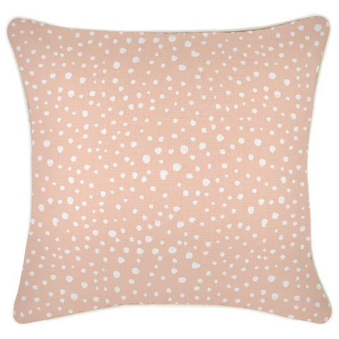 Cushion Cover-Coastal Fringe Natural-Zig Zag Blush-60cm x 60cm