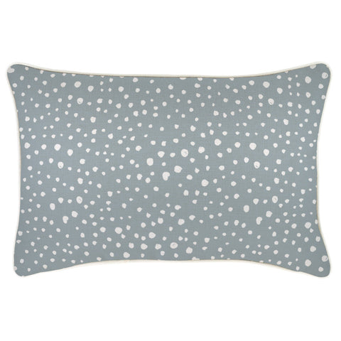 Cushion Cover-Coastal Fringe-Tall-Palms-Smoke-35cm x 50cm