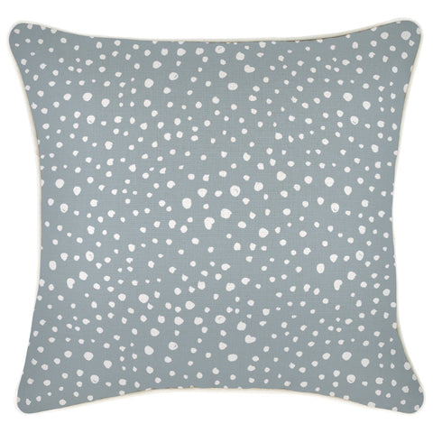 Cushion Cover-Coastal Fringe Natural-Positano Smoke-60cm x 60cm