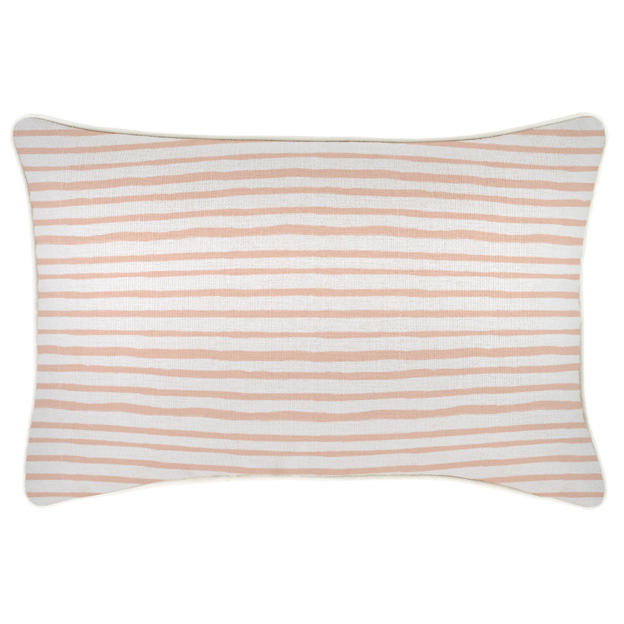 Indoor Outdoor Cushion Cover Paint Stripes Blush