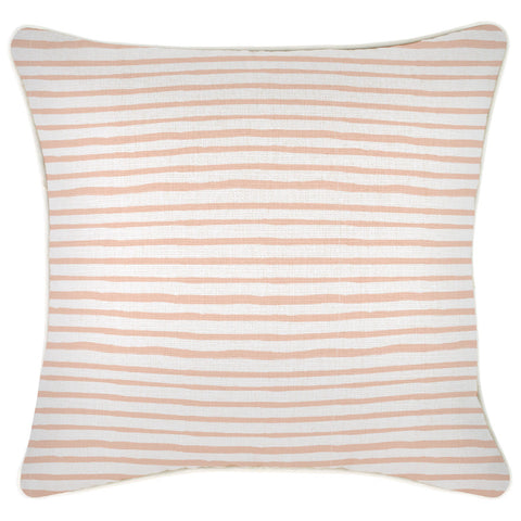 Cushion Cover-Coastal Fringe Natural-Zig Zag Blush-35cm x 50cm