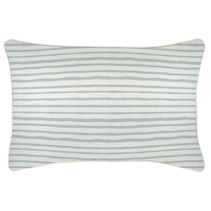 Indoor Outdoor Cushion Cover Paint Stripes Pale Mint