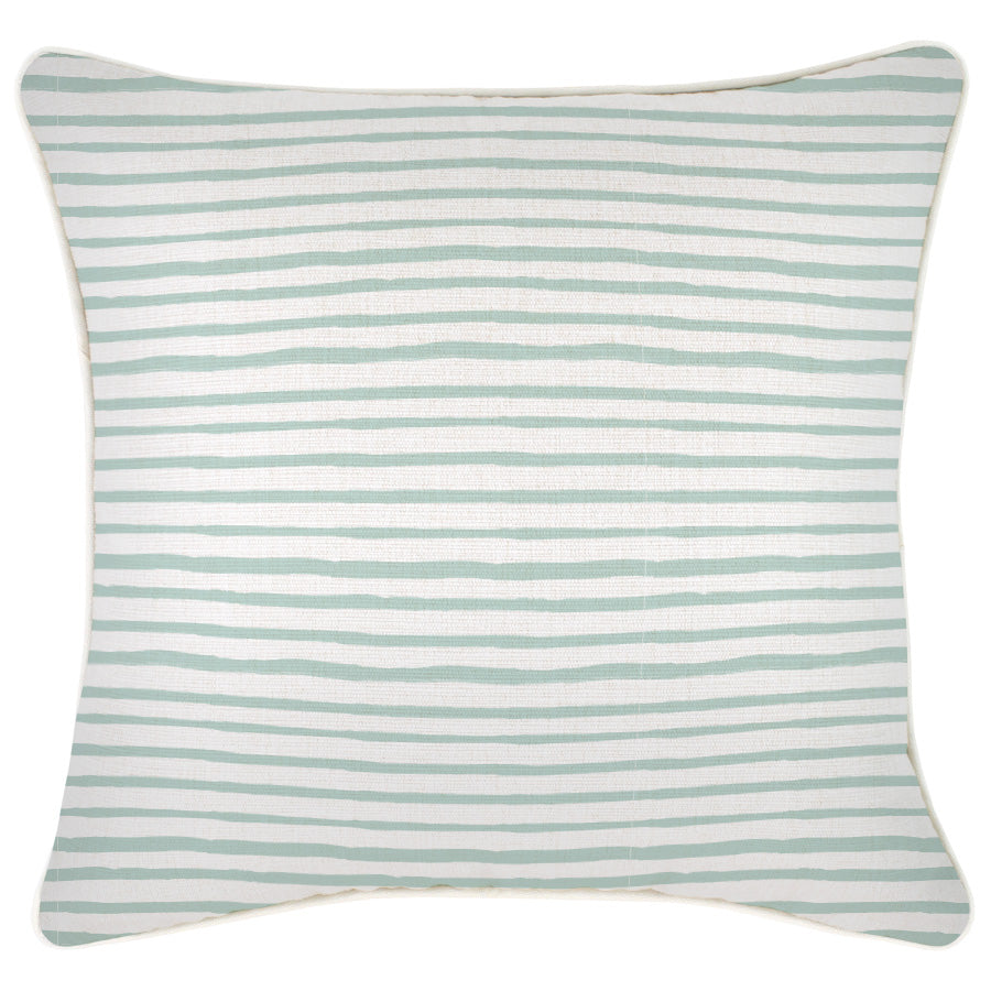 Indoor Outdoor Cushion Cover Paint Stripes Pale Mint