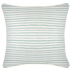 Indoor Outdoor Cushion Cover Paint Stripes Pale Mint
