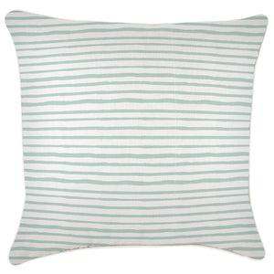 Indoor Outdoor Cushion Cover Paint Stripes Pale Mint