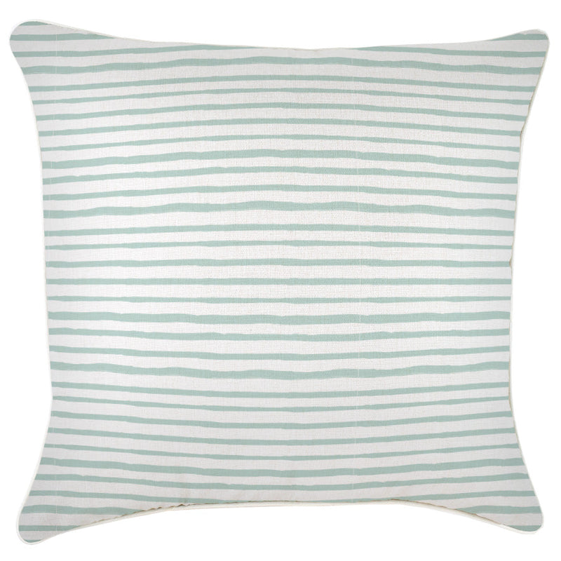 Indoor Outdoor Cushion Cover Paint Stripes Pale Mint