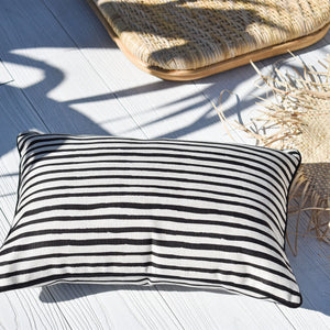 Cushion Cover With Black Piping Paint Stripes 35cm x 50cmVP20  Lifestyle 2