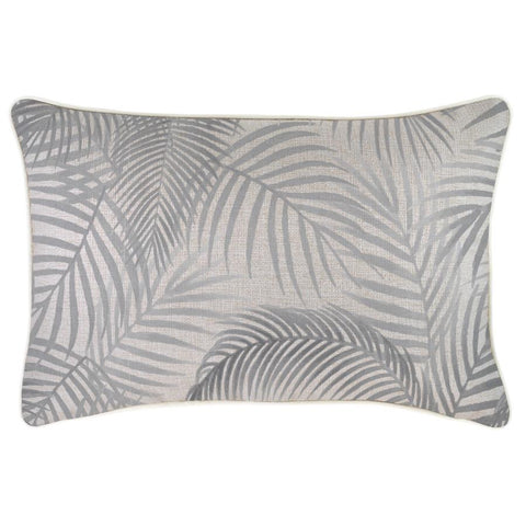 Cushion Cover-With Piping-Tall-Palms-Smoke-35cm x 50cm