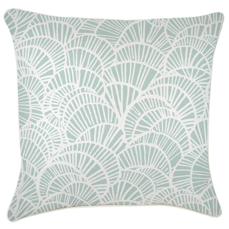 Cushion Cover-With Piping-Positano Pale Mint-60cm x 60cm