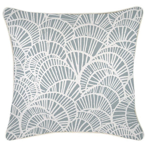 Cushion Cover-With Piping-Positano Smoke-45cm x 45cm