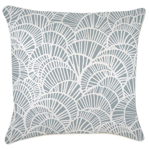 Cushion Cover-Coastal Fringe-Tall-Palms-Smoke-35cm x 50cm