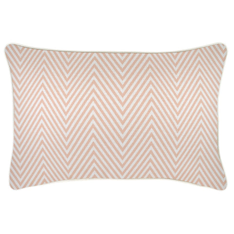 Cushion Cover-Coastal Fringe Black-Jungle Peach-60cm x 60cm