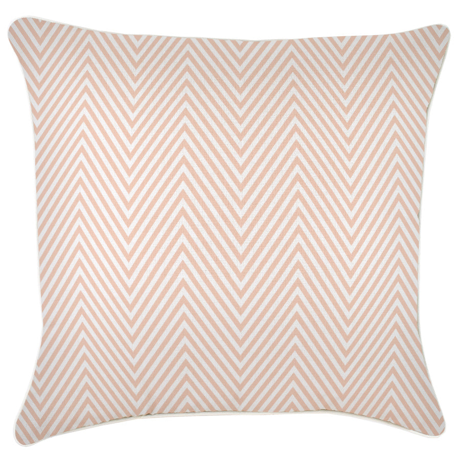 Cushion Cover-With Piping-Zig Zag Blush-60cm x 60cm