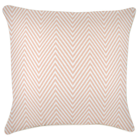Cushion Cover-Coastal Fringe Black-Jungle Peach-60cm x 60cm