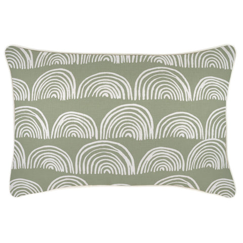 Cushion Cover-With Piping-Side Stripe Seafoam-60cm x 60cm