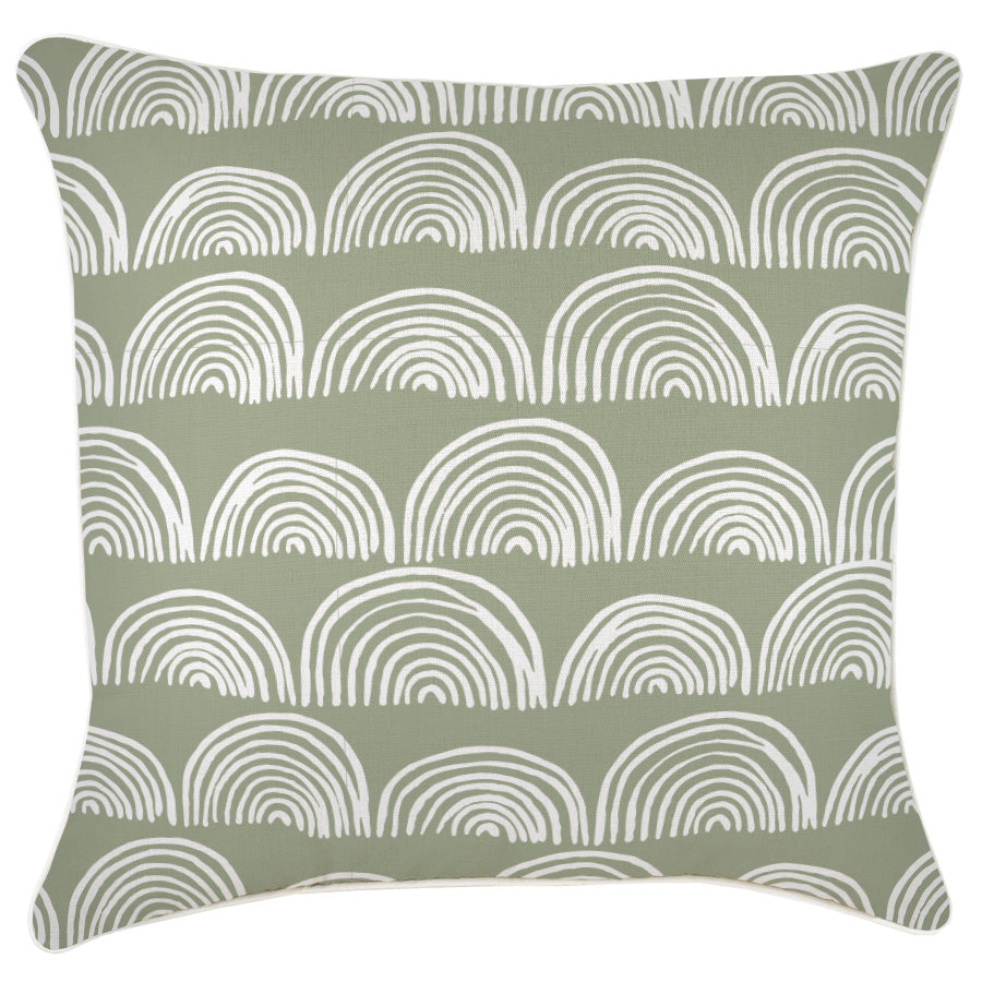 Cushion Cover-With Piping-Rainbows-Sage-60cm x 60cm