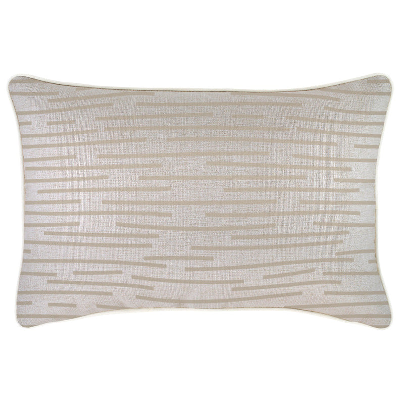 Cushion Cover-With Piping-Earth-Lines-Beige-35cm x 50cm