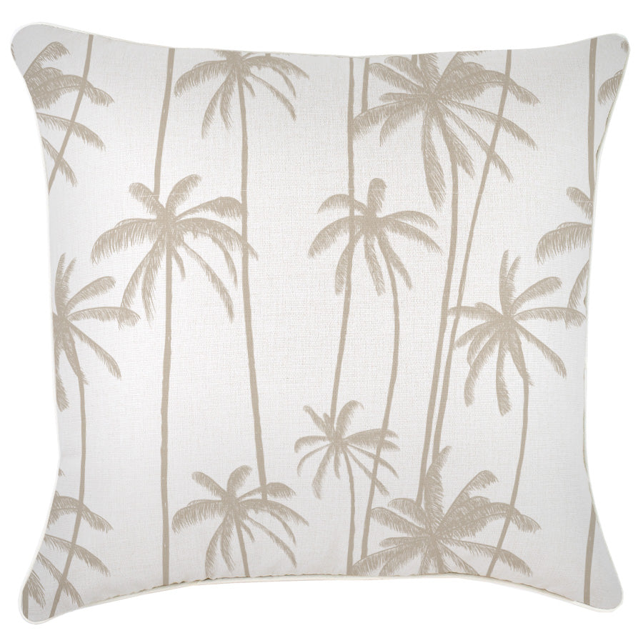 Cushion Cover-With Piping-Tall-Palms-Beige-60cm x 60cm