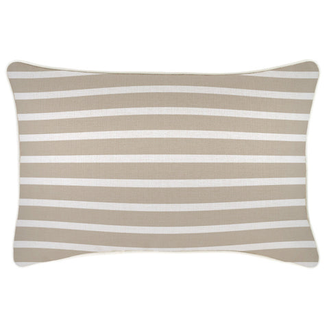 Cushion Cover-With Piping-Earth-Lines-Beige-35cm x 50cm