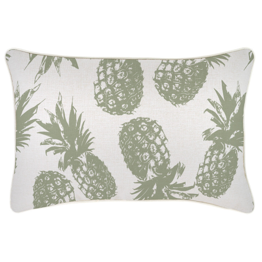 Cushion Cover-With Piping-Pineapples Sage-35cm x 50cm