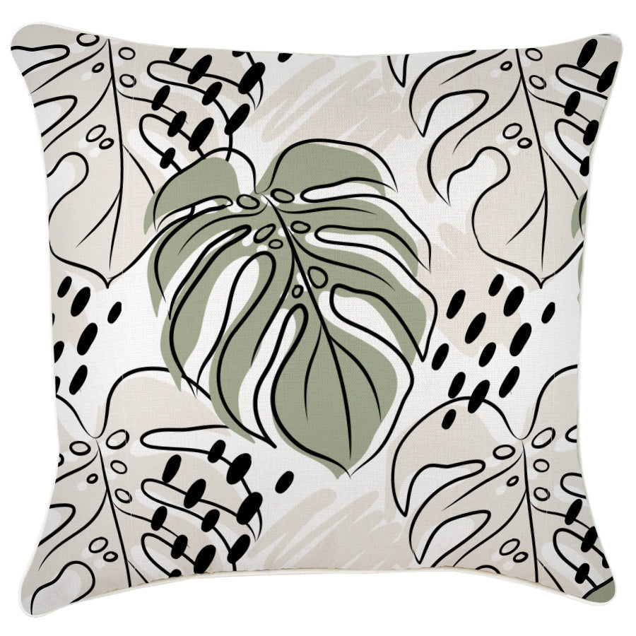 Cushion Cover-With Piping-Rainforest Sage-60cm x 60cm