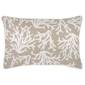 Cushion Cover-With Piping-Coastal Coral Beige-35cm x 50cm