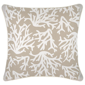 Cushion Cover-With Piping-Coastal Coral Beige-45cm x 45cm