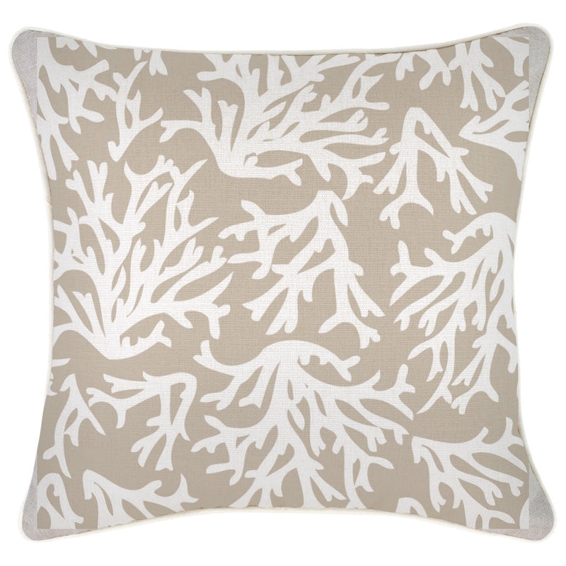 Cushion Cover-With Piping-Coastal Coral Beige-45cm x 45cm