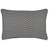 Indoor Outdoor Cushion Cover Zig Zag Black