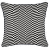 Indoor Outdoor Cushion Cover Zig Zag Black