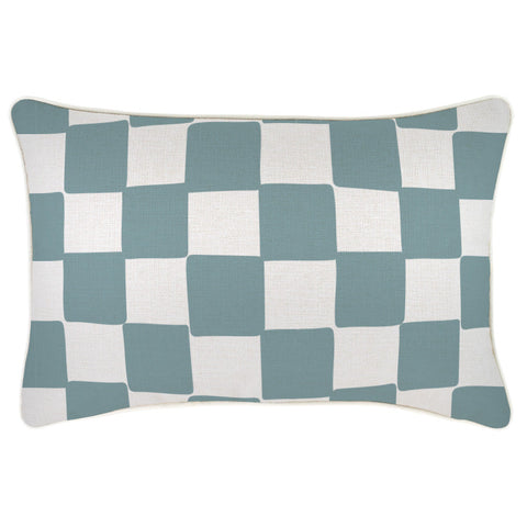 Cushion Cover-With Piping-Tahiti Blue-35cm x 50cm