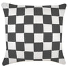 Cushion Cover-Coastal Fringe-Check Charcoal-60cm x 60cm