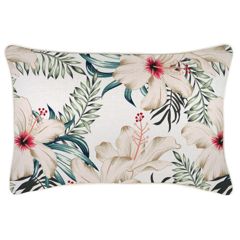 Cushion Cover-Coastal Fringe Natural-Zig Zag Blush-35cm x 50cm