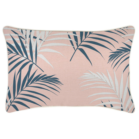 Cushion Cover-Coastal Fringe Black-Jungle Peach-45cm x 45cm