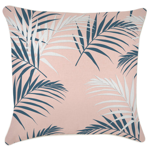 Cushion Cover-Coastal Fringe Black-Jungle Peach-60cm x 60cm