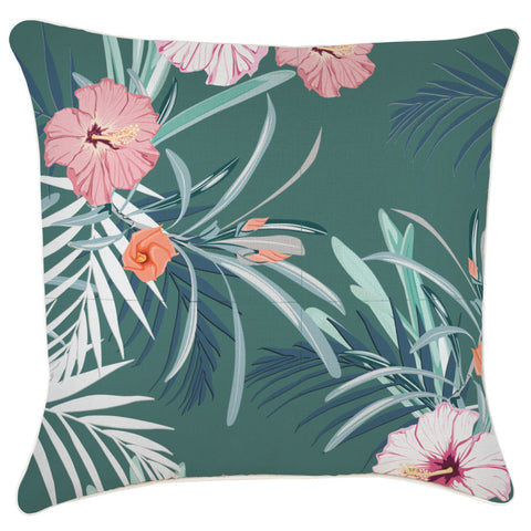 Cushion Cover-Coastal Fringe-Palm Trees Natural-35cm x 50cm