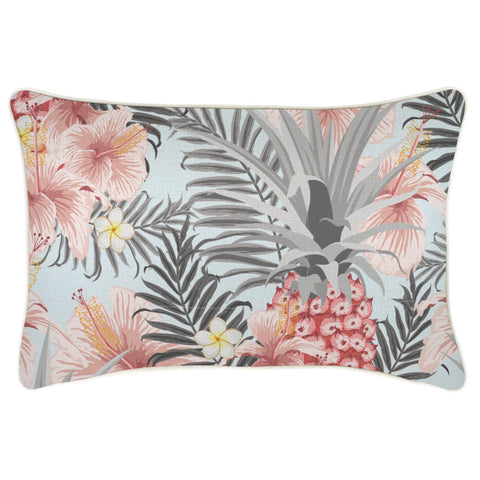 Cushion Cover-Coastal Fringe Natural-Zig Zag Blush-35cm x 50cm