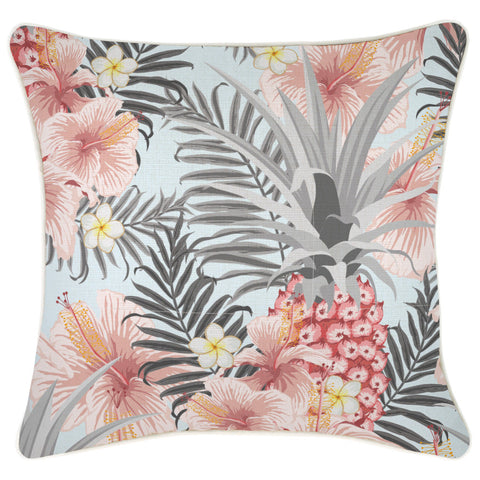 Cushion Cover-Coastal Fringe Natural-Zig Zag Blush-35cm x 50cm