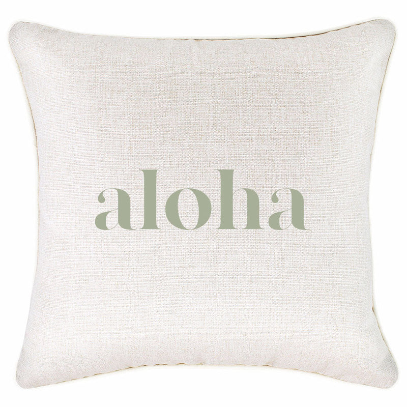 Indoor Outdoor Cushion Cover With Piping Aloha Sage