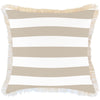 Cushion Cover-Coastal Fringe Deck-Stripe-Beige-35cm x 50cm